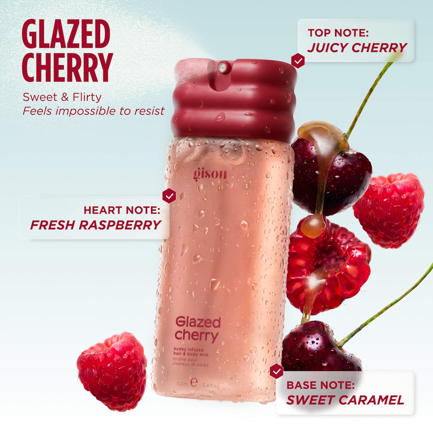 Glazed Cherry Honey Infused Hair & Body Mist NudeFace Chile
