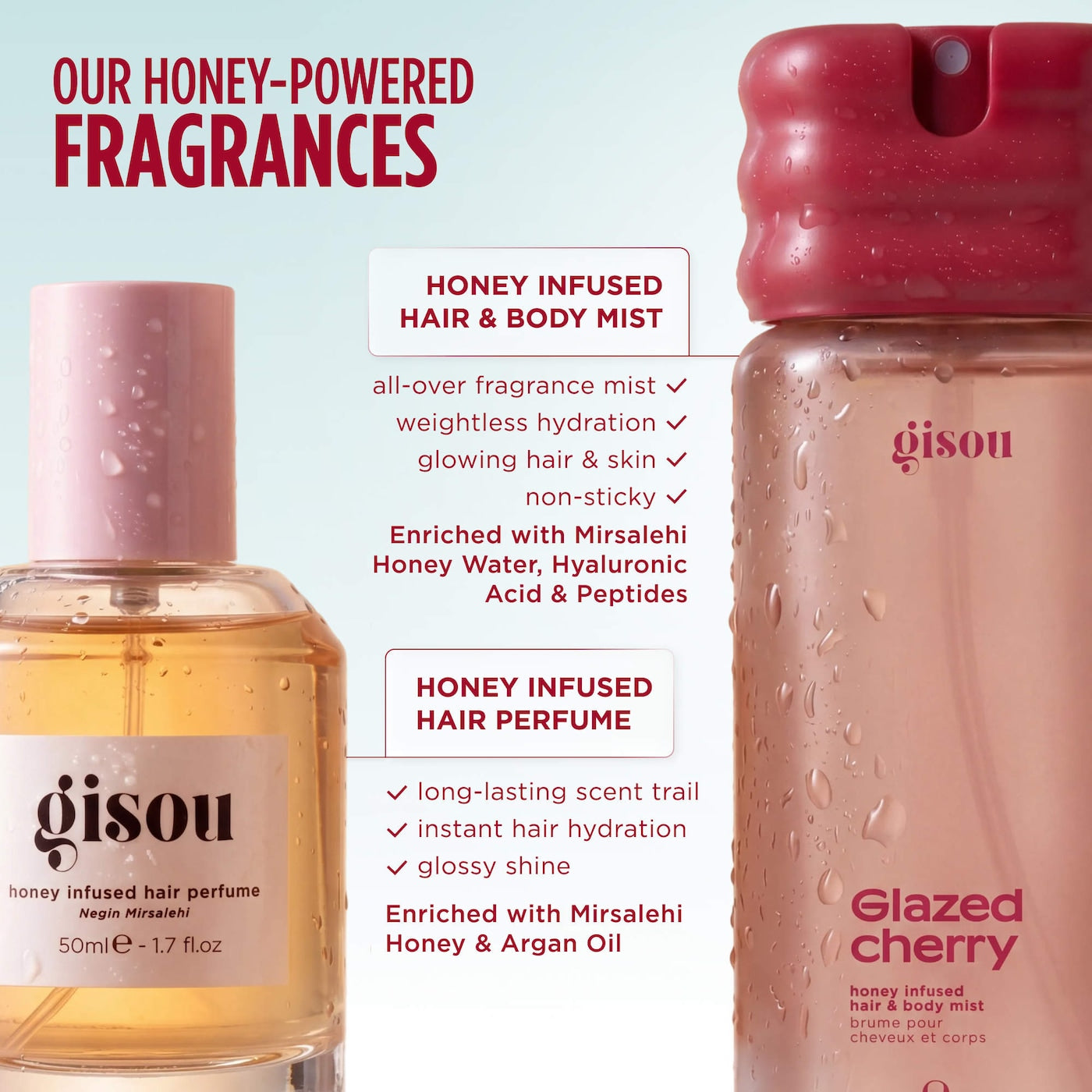Glazed Cherry Honey Infused Hair & Body Mist NudeFace Chile