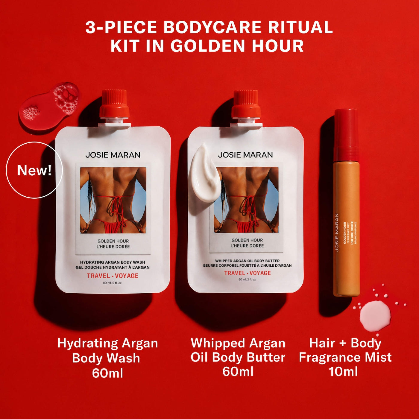 Golden Hour Mini Bodycare Ritual Gift Set for Hydration NudeFace Chile