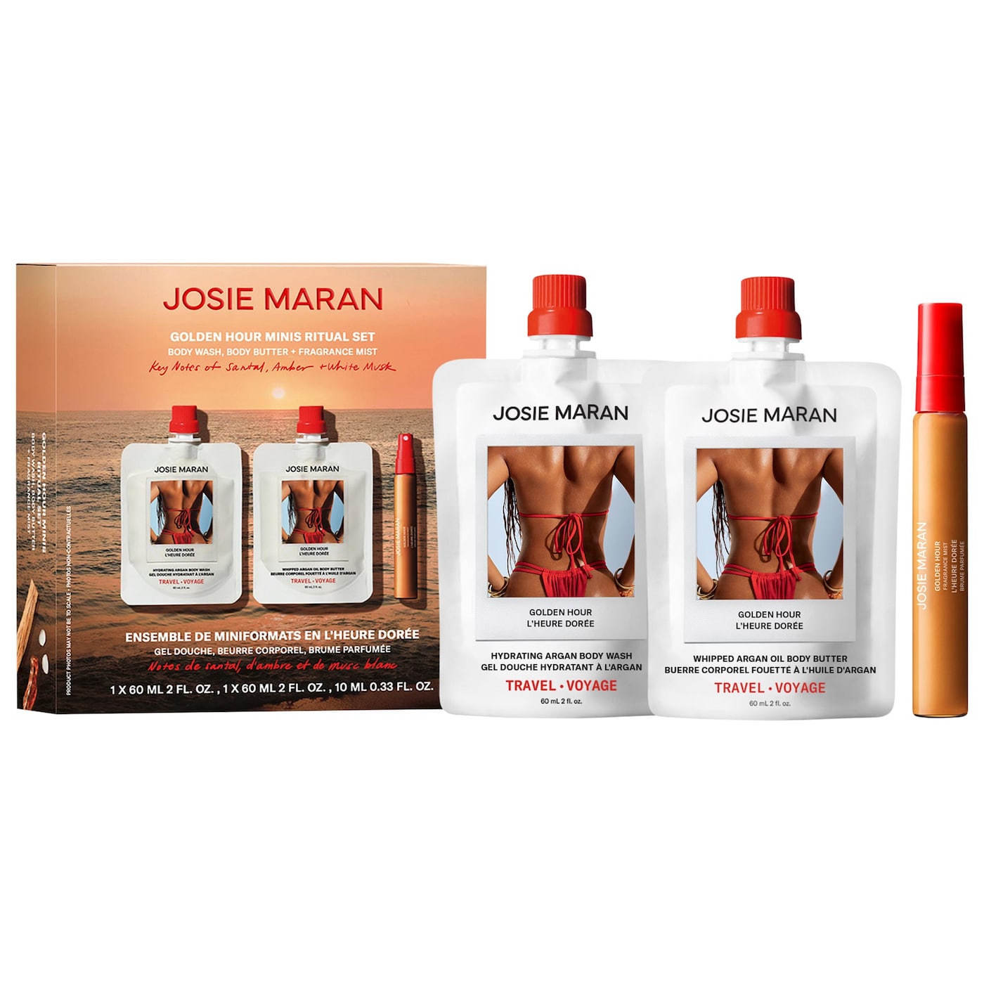 Golden Hour Mini Bodycare Ritual Gift Set for Hydration NudeFace Chile