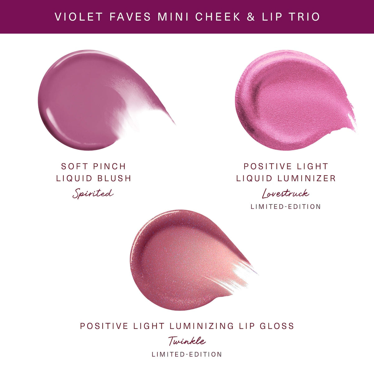 Violet Faves Mini Cheek and Lip Trio NudeFace Chile
