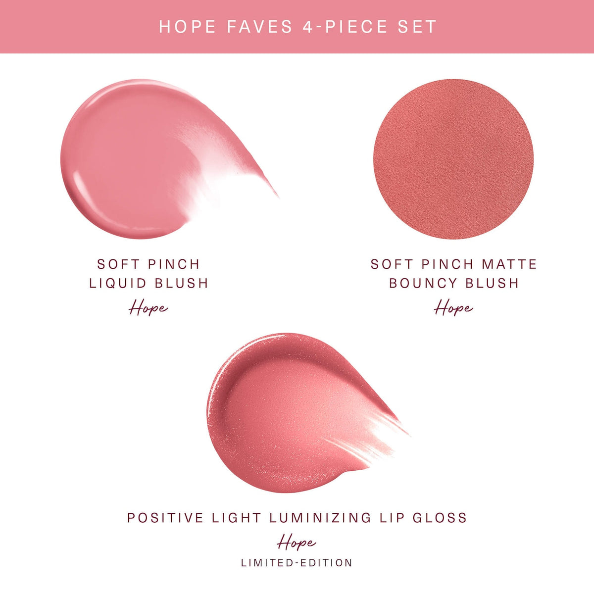 Hope Faves 4-Piece Makeup Gift Set NudeFace Chile