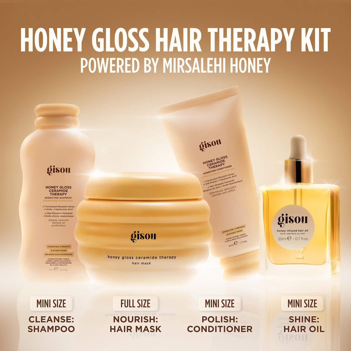 Honey Gloss Hair Therapy Set NudeFace Chile