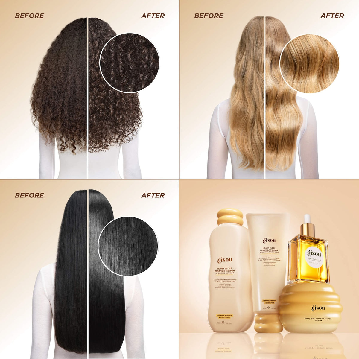 Honey Gloss Hair Therapy Set NudeFace Chile
