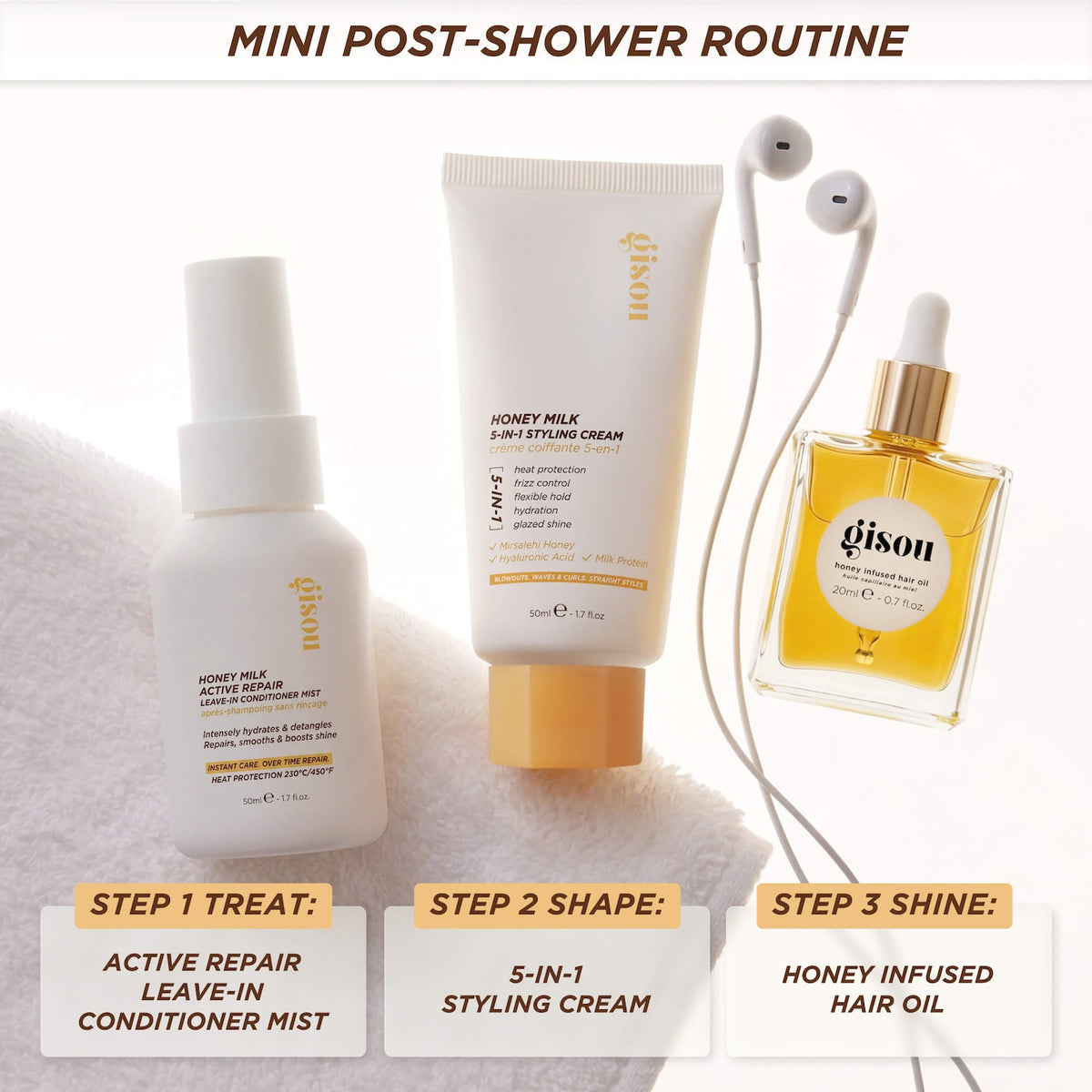Mini Honey Milk Active Repair Leave In Conditioner Mist NudeFace Chile