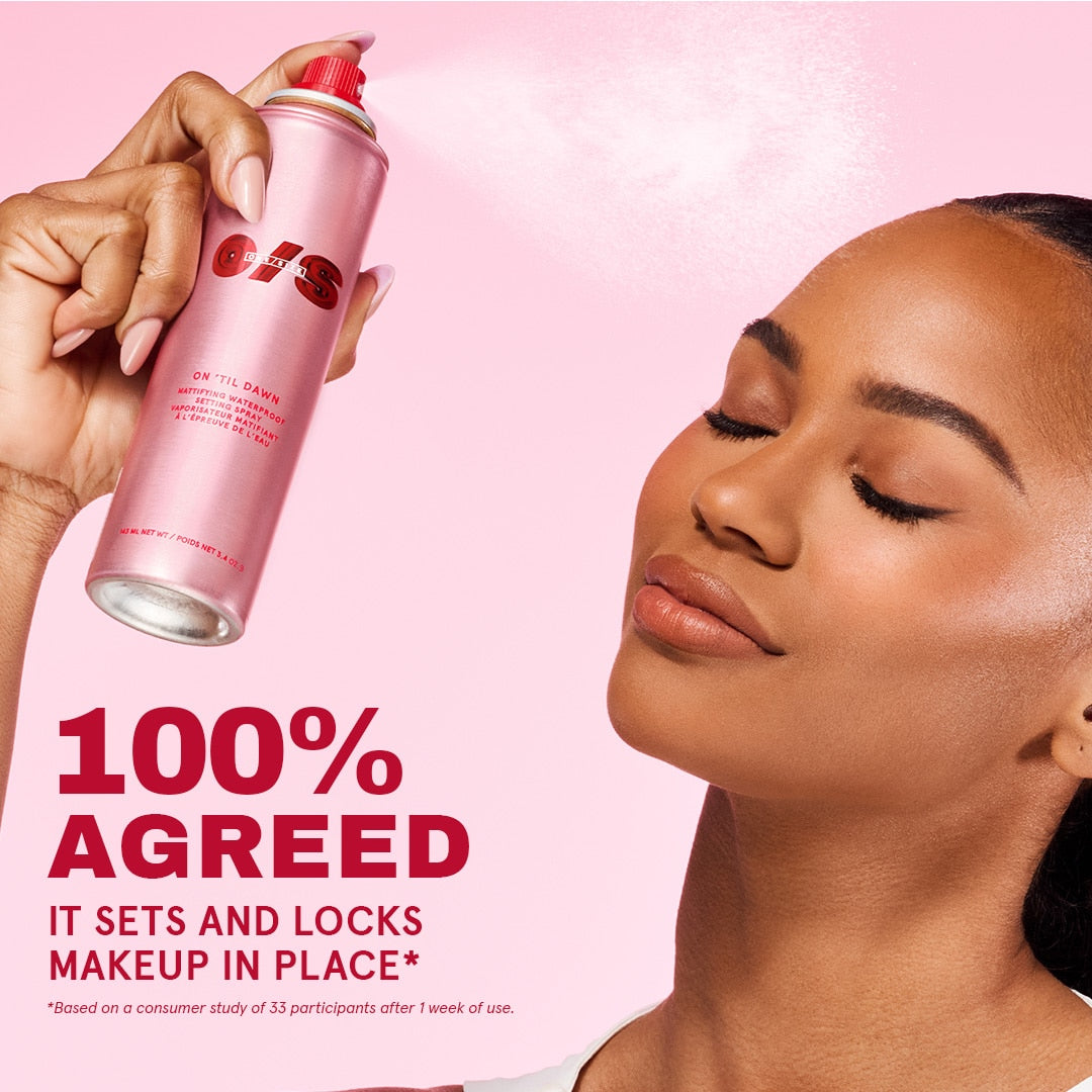 On 'Til Dawn Mattifying Waterproof Setting Spray Big & Bitty Duo NudeFace Chile