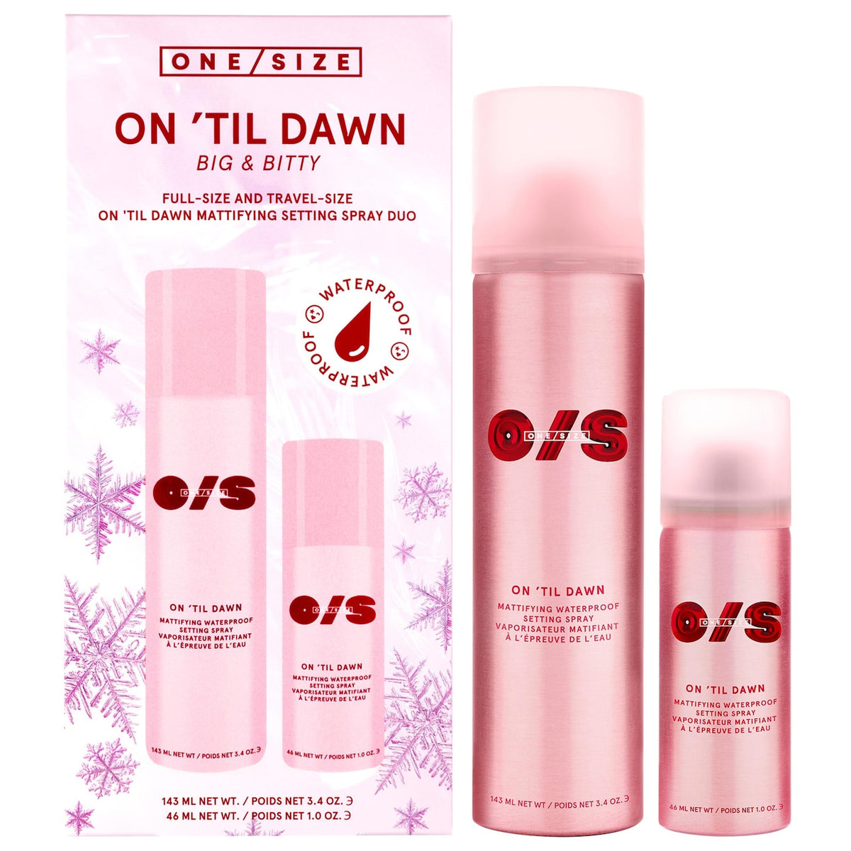 On 'Til Dawn Mattifying Waterproof Setting Spray Big & Bitty Duo NudeFace Chile