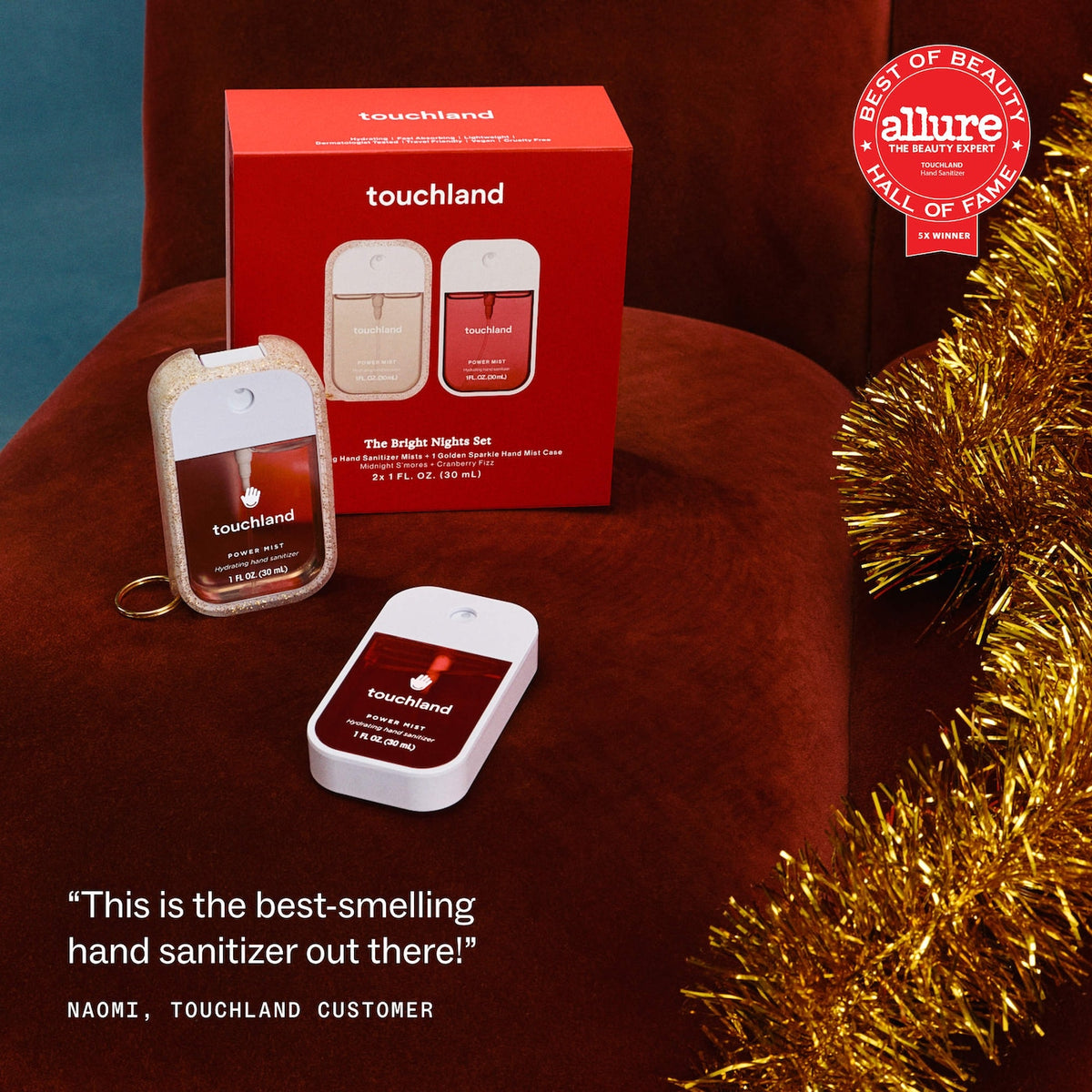 Special Edition Bright Nights Hand Sanitizer 2-Pack + Case NudeFace Chile