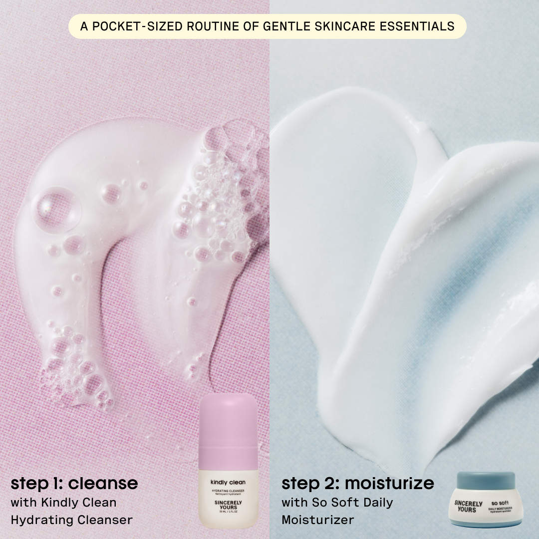 Travel Twins Mini Cleanser & Moisturizer Duo for Sensitive Skin NudeFace Chile