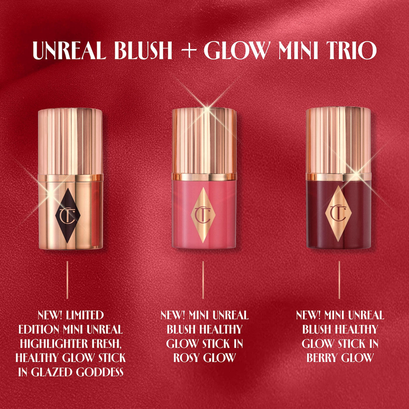 Mini Unreal Blush + Glow Trio NudeFace Chile