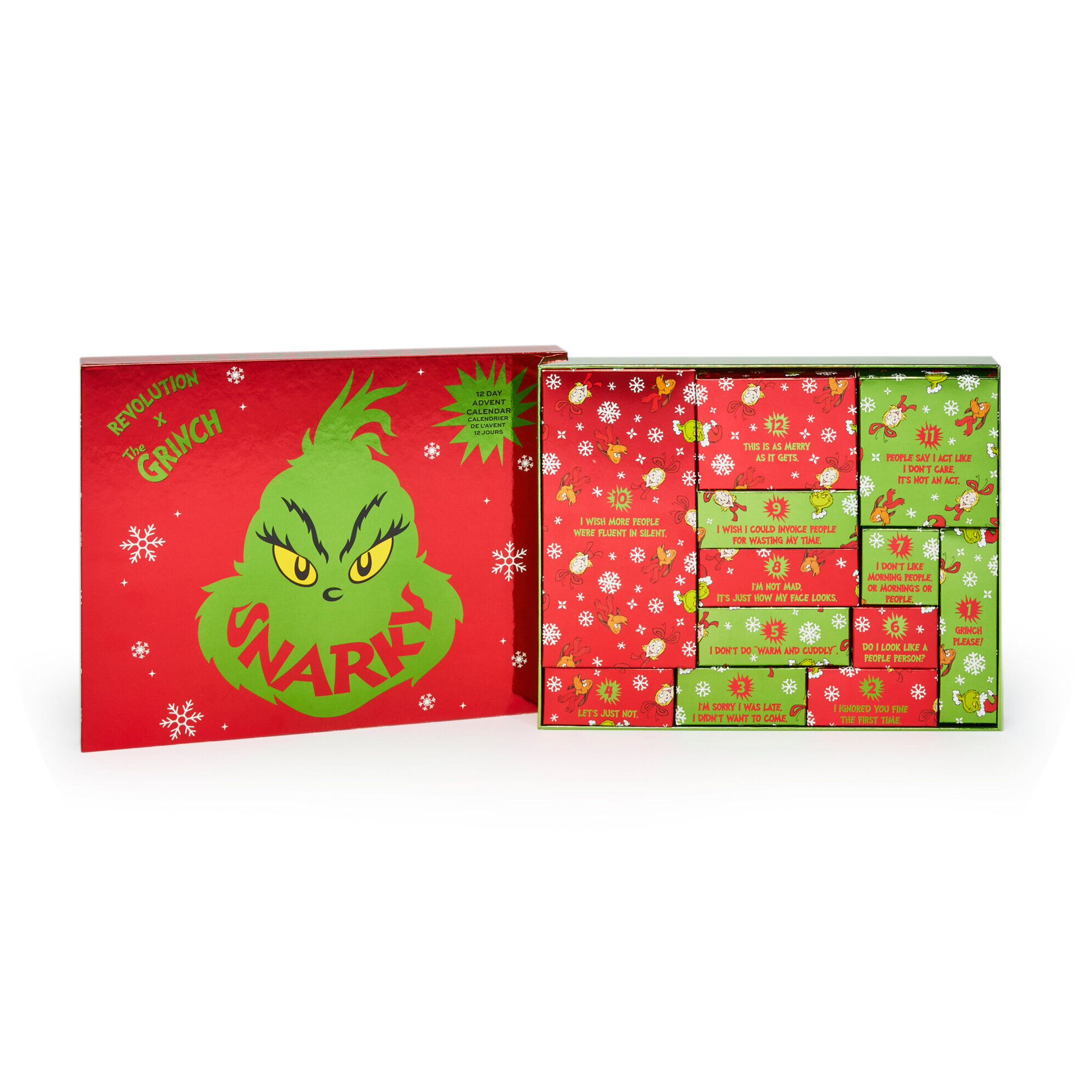 The Grinch x Revolution 12 Days Advent - NudeFace Chile