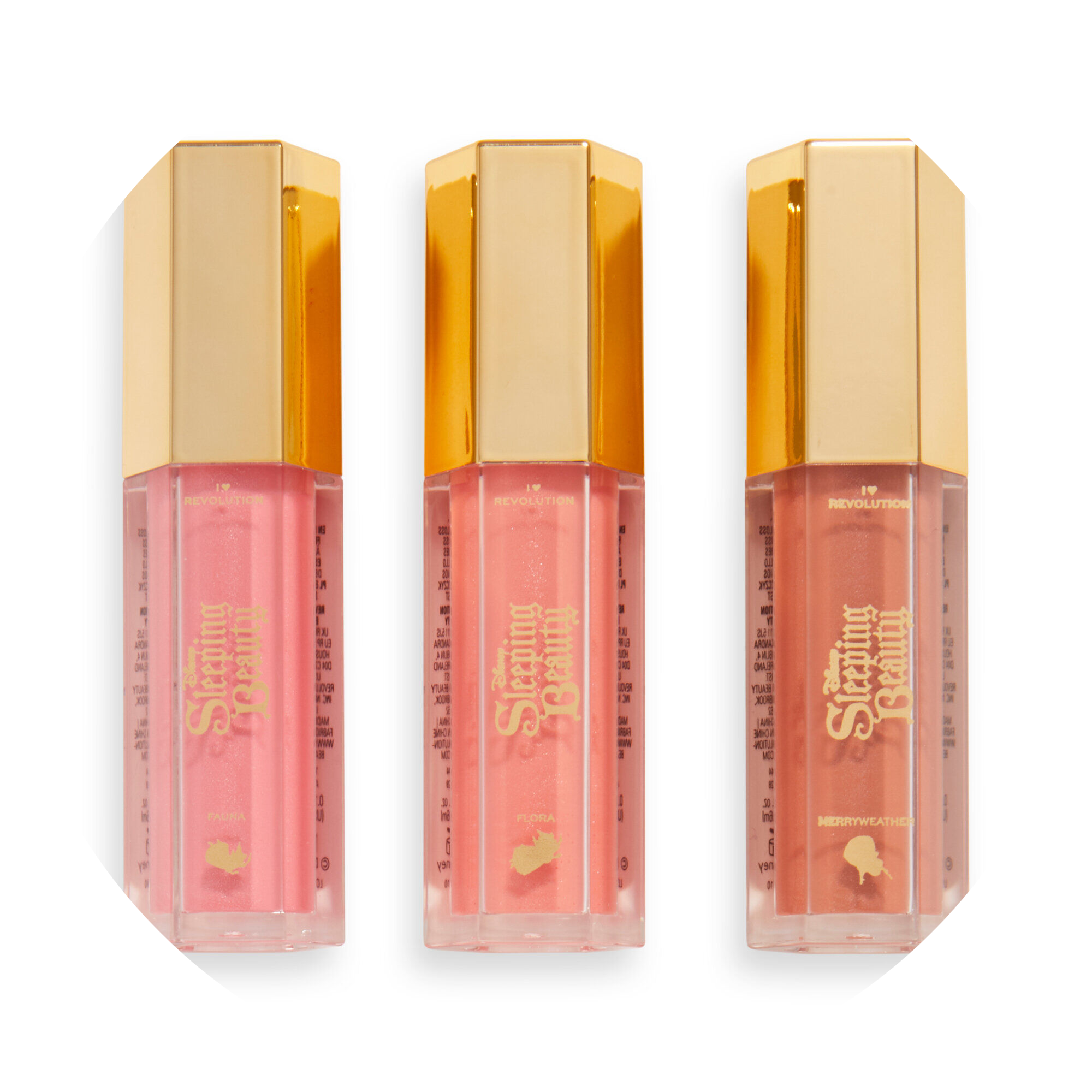 I Heart Revolution Disney Fairytale Books Lip Trio Sleeping Beauty NudeFace Chile