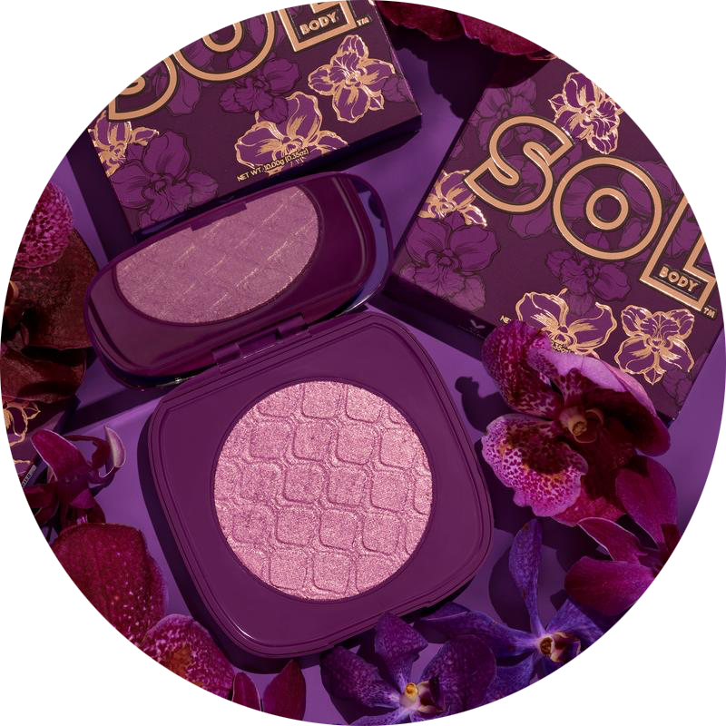 Shimmering body powder WILD ORCHID NudeFace Chile