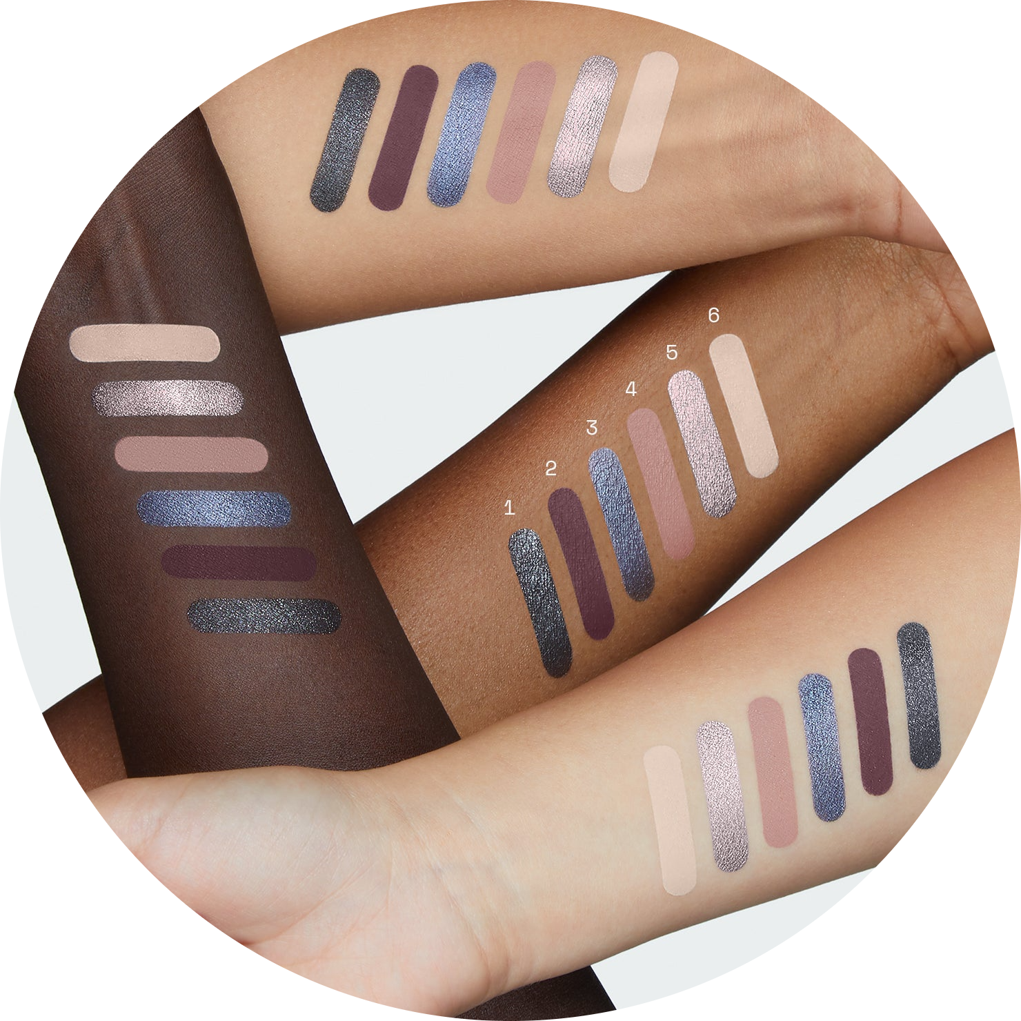 midnight shadows eyeshadow palette NudeFace Chile