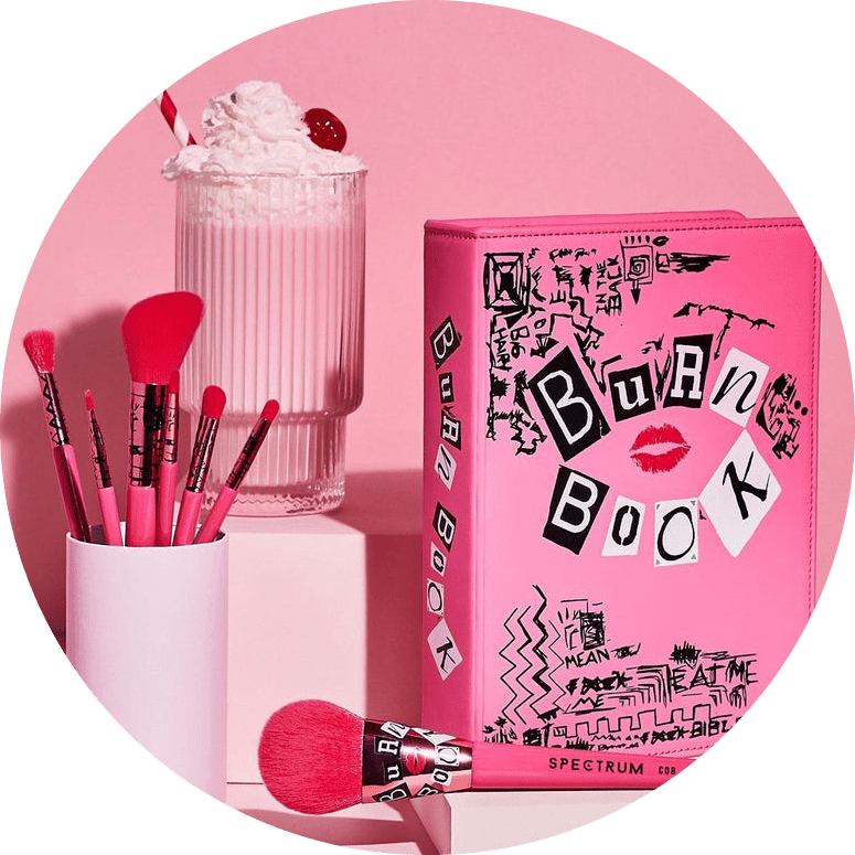 Mean Girls Burn Book Bag and Brushes Bundle NudeFace Chile
