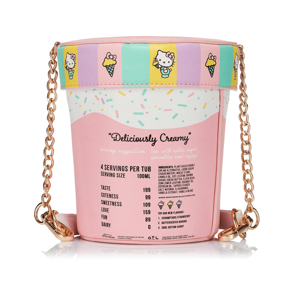 Spectrum Collections Hello Kitty Ice Cream Tub Make Up Bag at