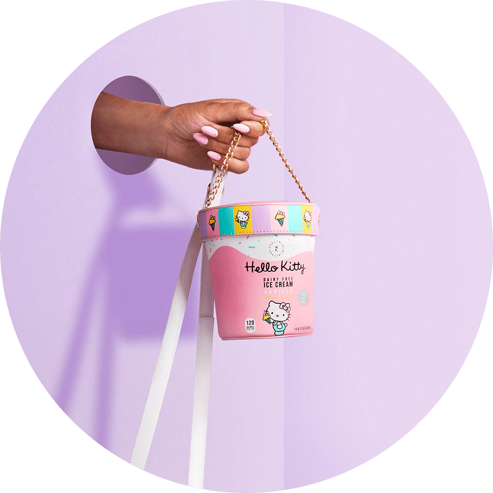 Hello Kitty Ice Cream Tub Make Up Bag NudeFace Chile